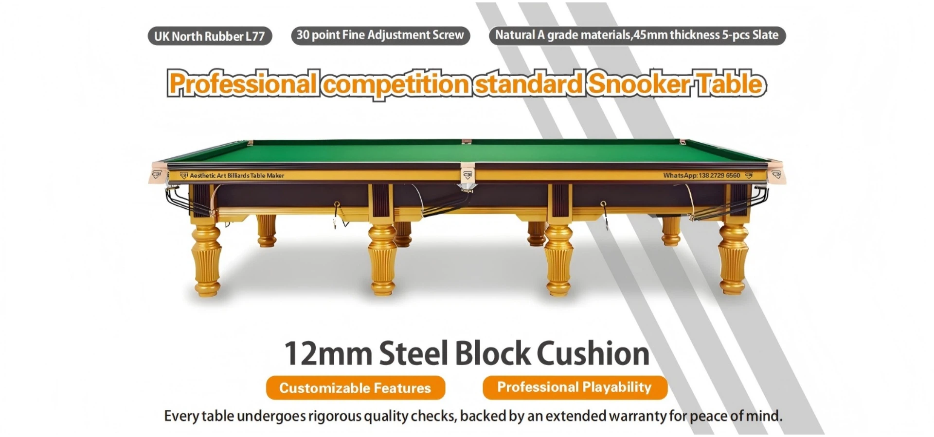 Professional competfition standard Snooker Tabb